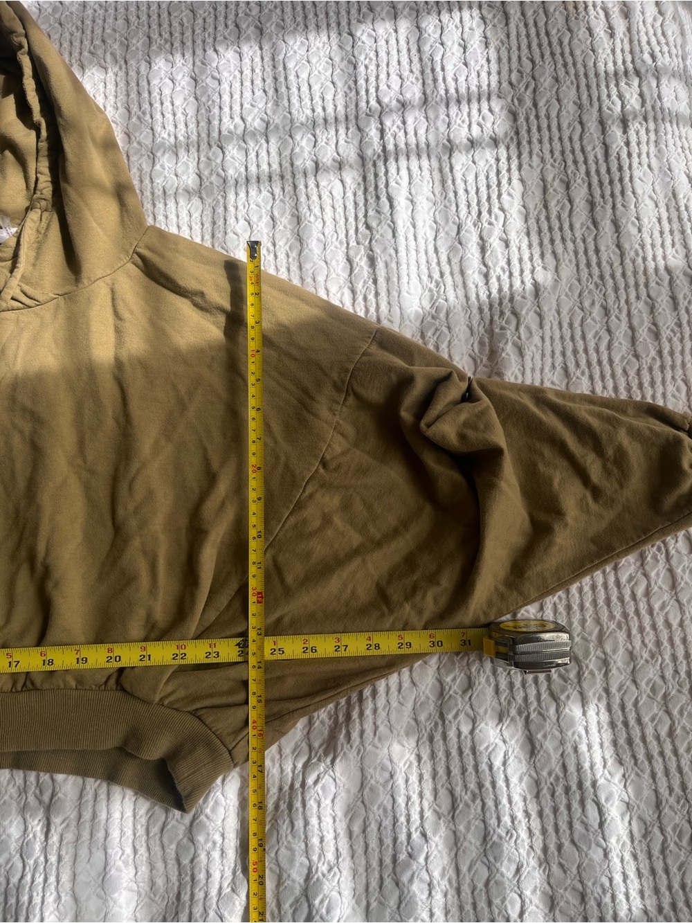 Young Fabulous & Broke Olive Green Cropped Hoodie - Picture 8 of 8